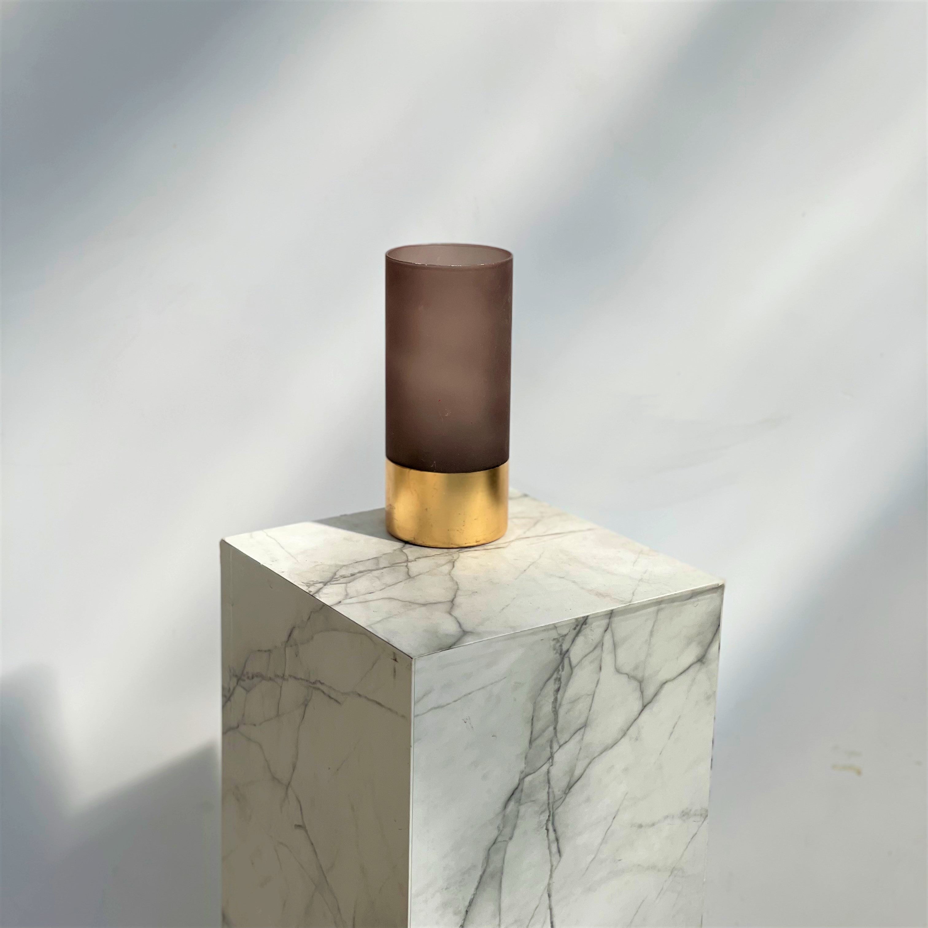 Vaso cilindrico coffee brown