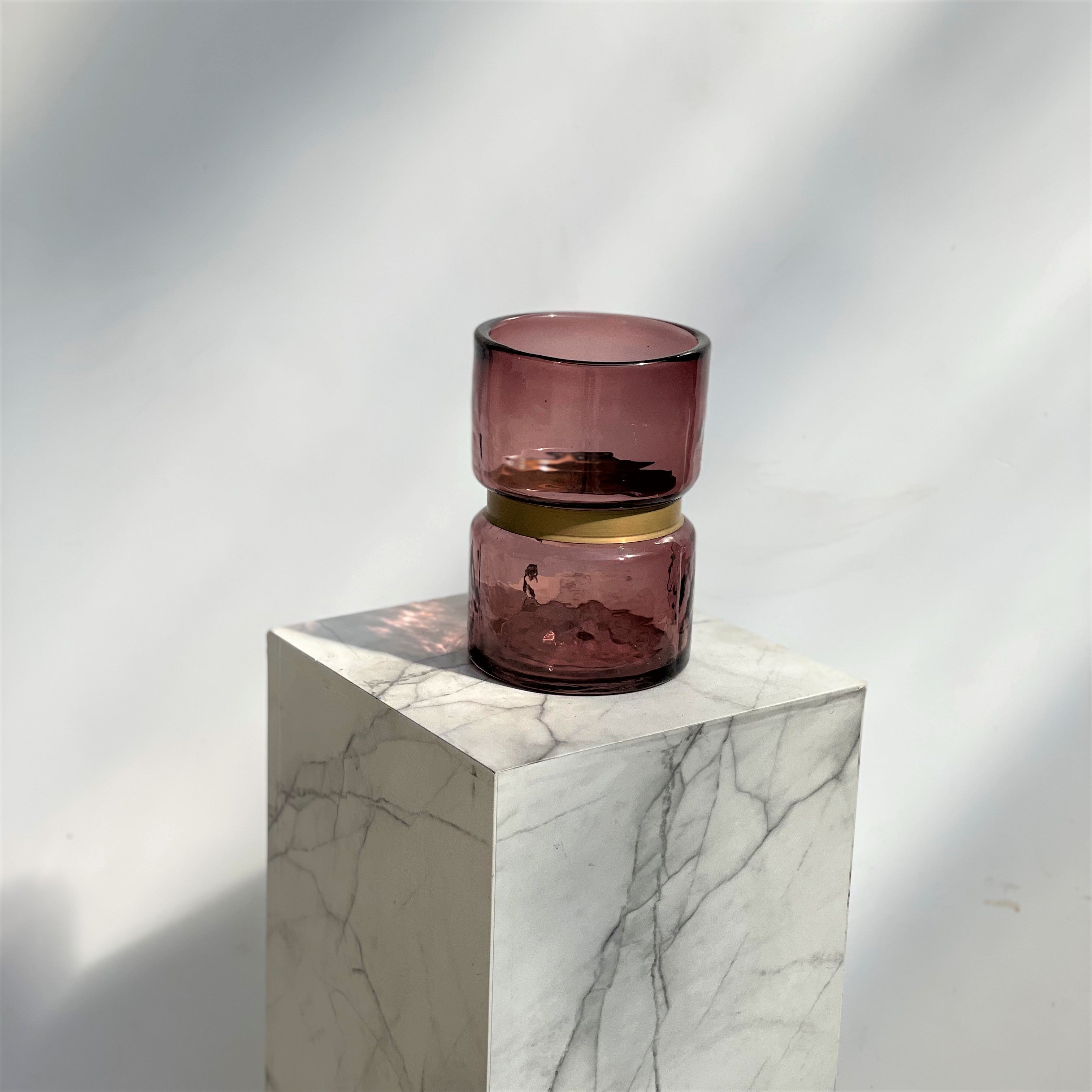 Vaso cilindrico burgundy violet